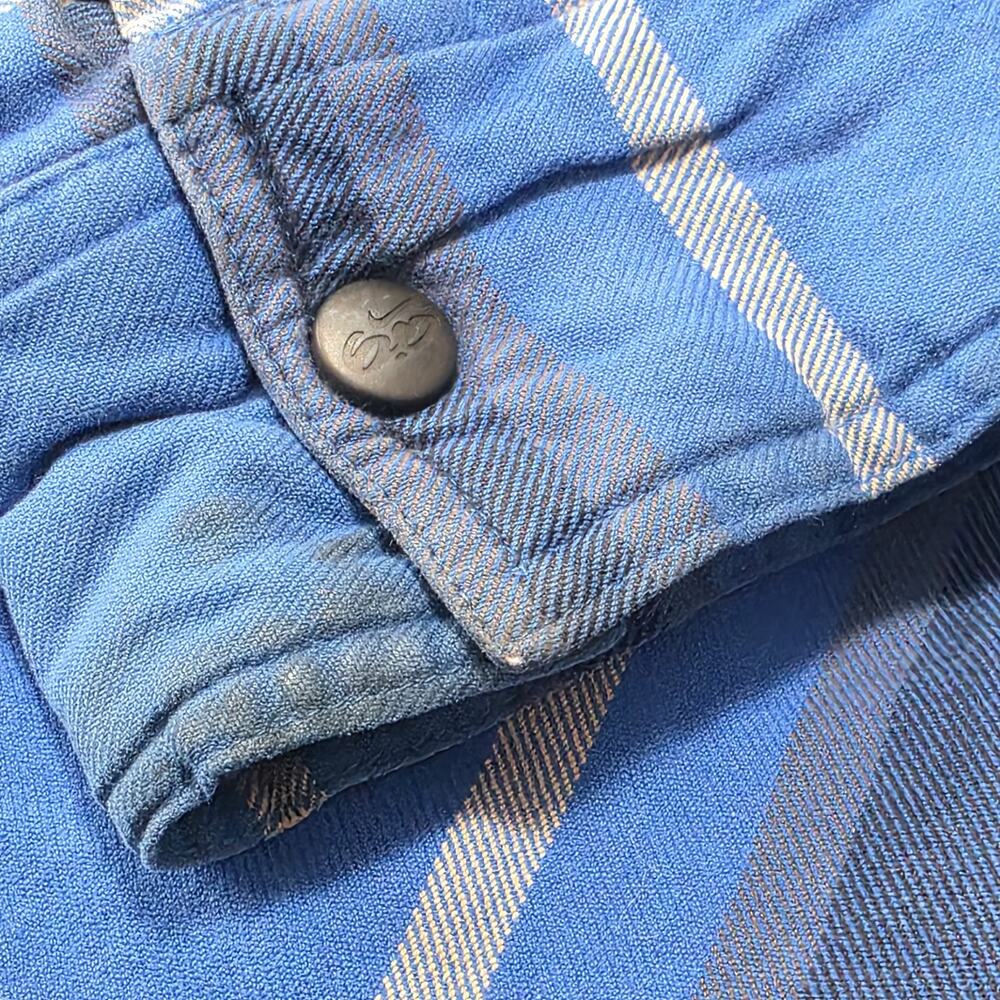 Nike 6.0 Plaid Flannel Shirt Mens Medium Blue Thrashed Grunge Skate - Picture 9 of 12